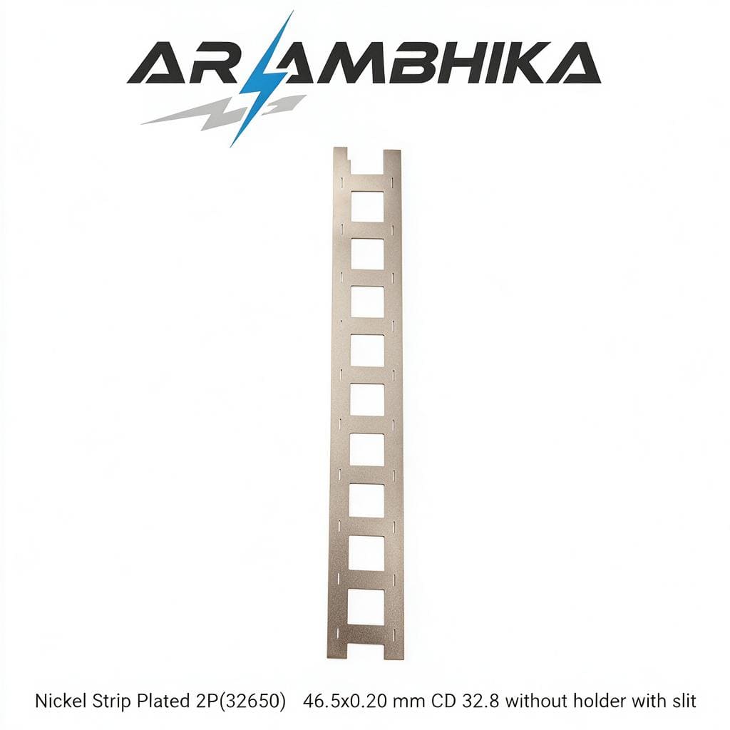 Nickel Strip Plated 2P(32650) 46.5x0.20 mm CD 32.8 without holder with slit