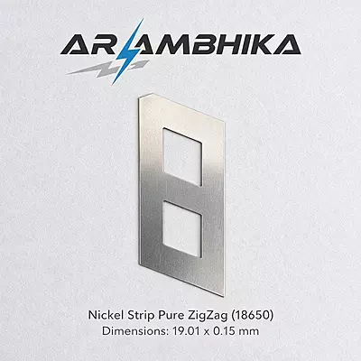 Nickel Strip Pure 2P(18650) Zig Zag 19.01x0.15 mm